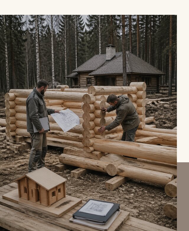 Проектирование и строительство домов из бревна в Клине